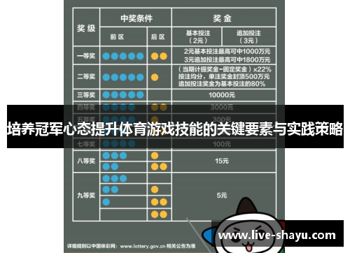 培养冠军心态提升体育游戏技能的关键要素与实践策略